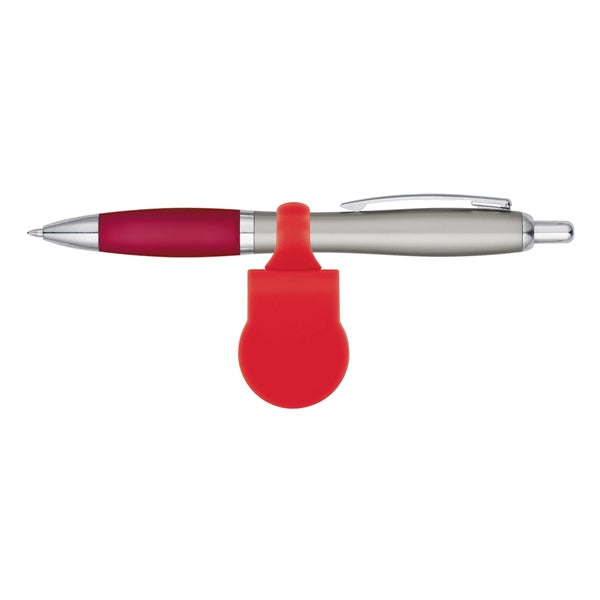 Clip-On Pen-Holding Webcam Cover with Sleek Pen