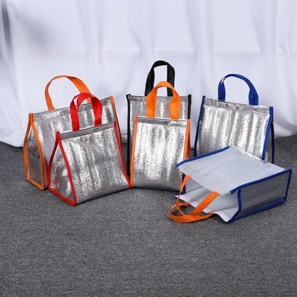 Aluminum Foil Foam Insulated Grocery Tote Cooler Bag