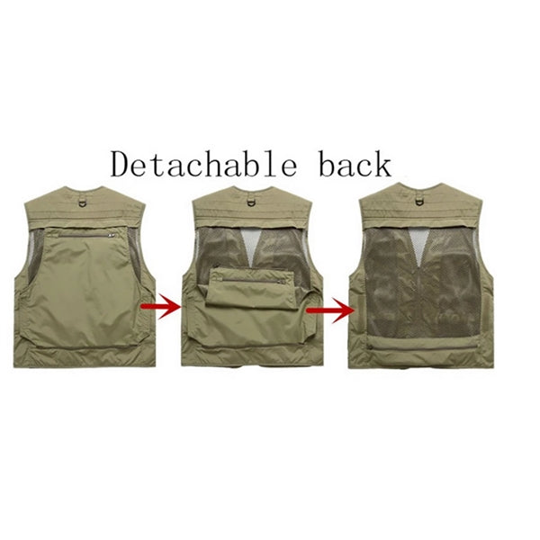 Men's Outdoor Fishing Photograph Vest With Multi Pockets
