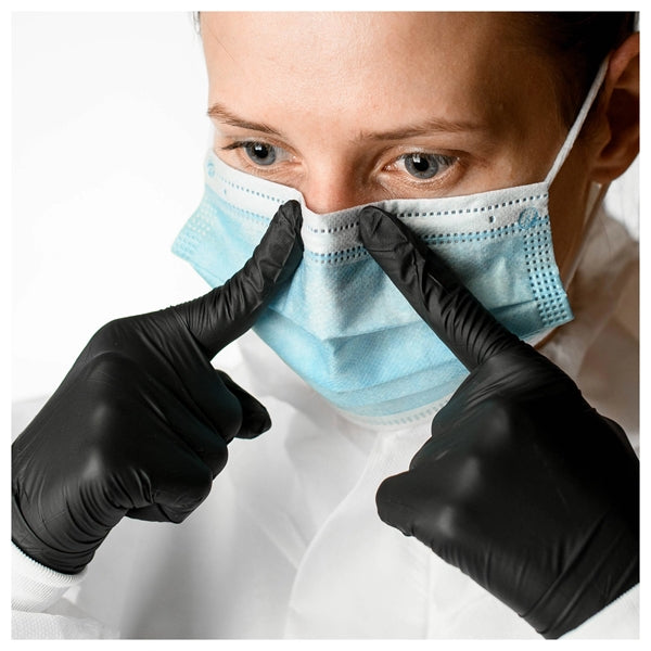 Black 510K Powder Free Nitrile Exam Gloves