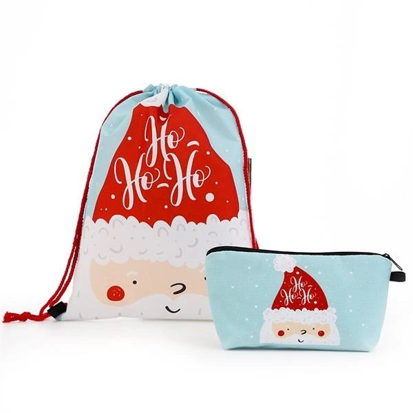 Christmas pull-string gift bag