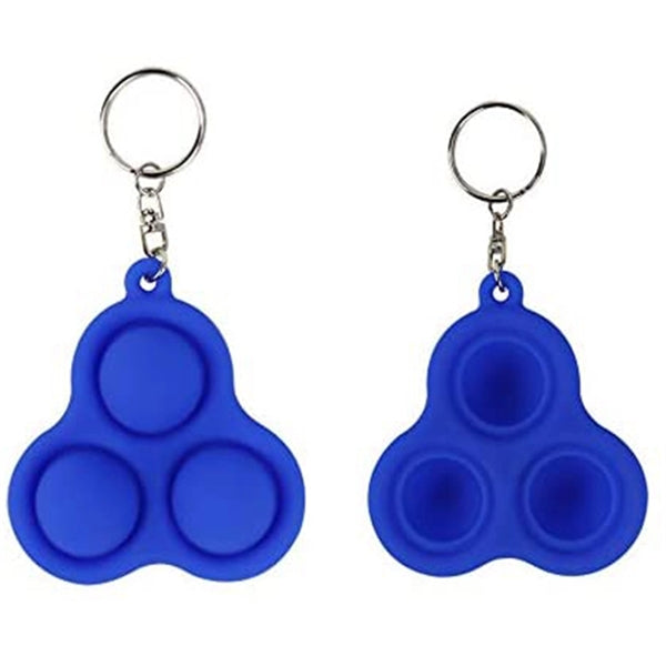 Triangular Silicone Push Pop Bubble Toy Key Chain