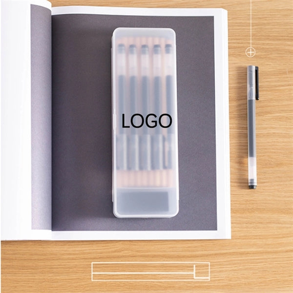 Double-deck Frosted Translucent Pen Case