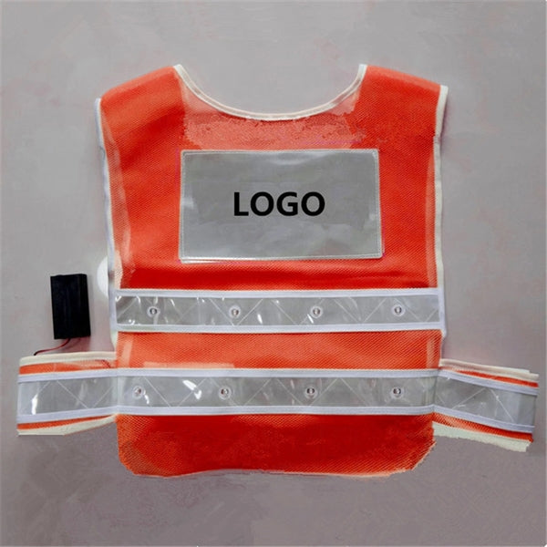 LED Reflective Vest for Night Patrol/Cycling/Traffic