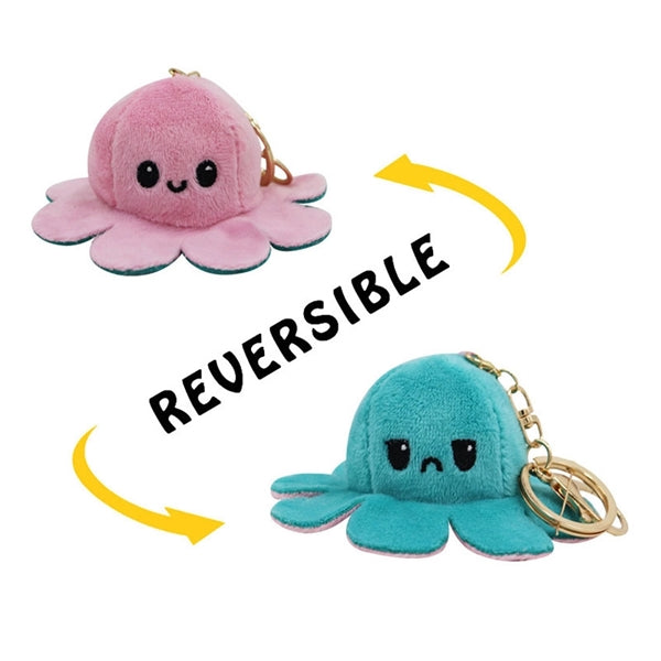 Reversible Octopus Plush Keychain