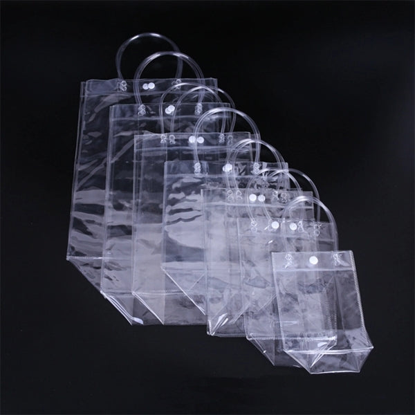 Transparent PVC Gift Wrap with Handles Bag