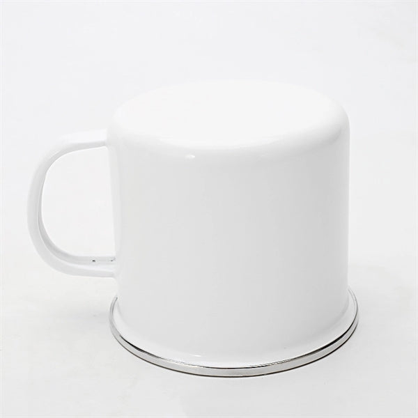 12oz Retro Enamel Mug with Stainless Steel Rim
