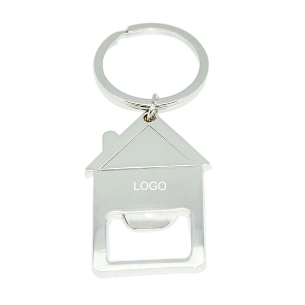 House Shaped Bottle Opener Keychain