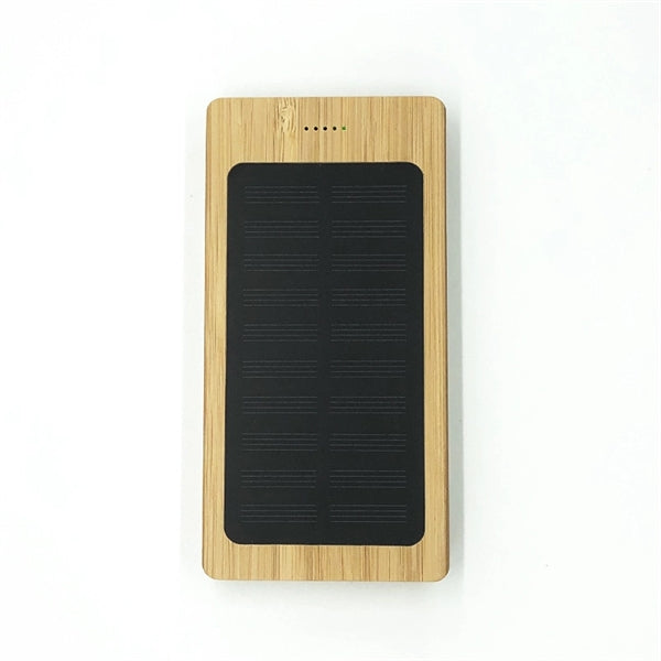 10000 mAh Bamboo Solar Power Bank