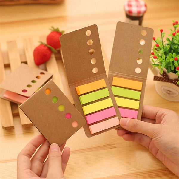 Compact 5-color Eco Sticky Notes & Flag