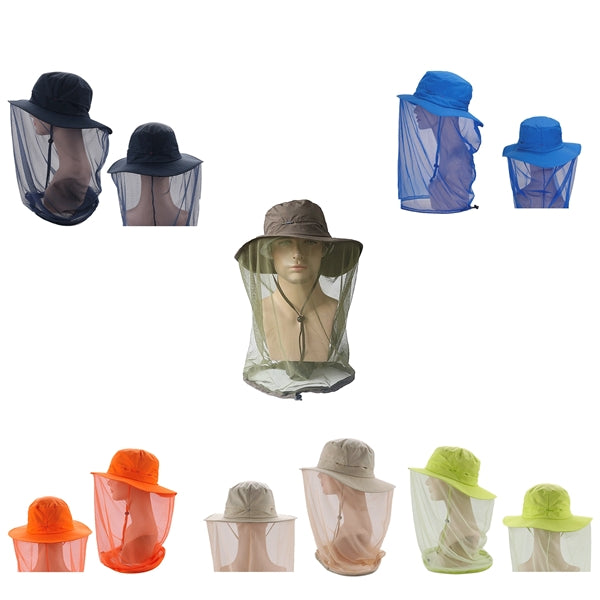 Mosquito Head Net Hat-Fishing Hat with Netting for Face