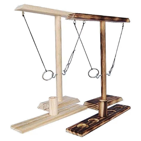 Outdoor Indoor Handmade Wooden Ring Toss Game for Kids Adult