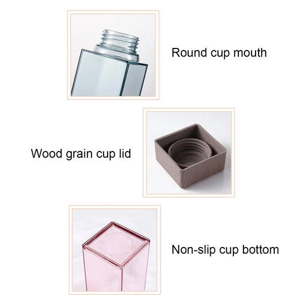 Plastic Cup Square Portable 16oz