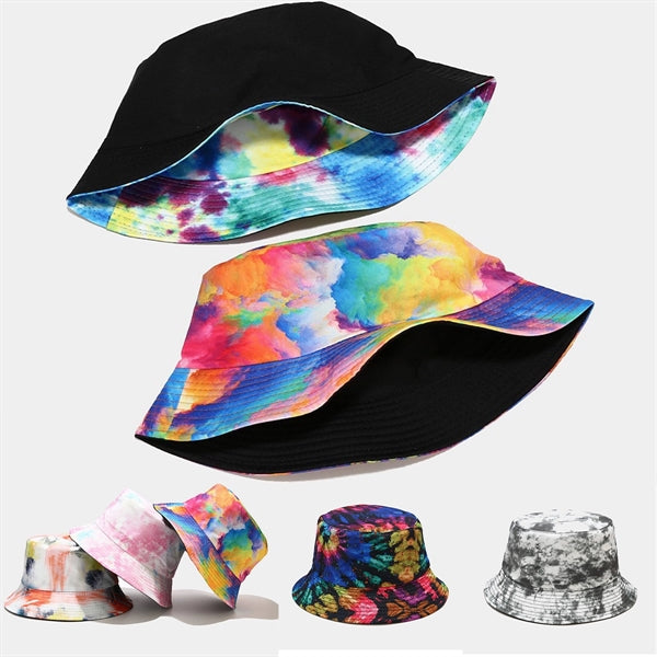 Unisex Print Double-Side-Wear Reversible Bucket Hat