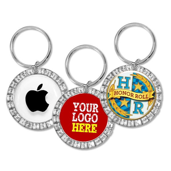 Rhinestone Metal Keychains