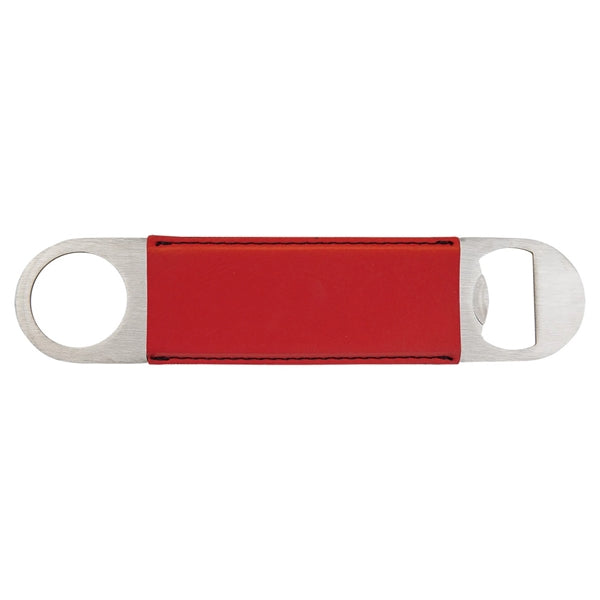 1 1/2" x 7" Red Laser Engraved Bottle Opener