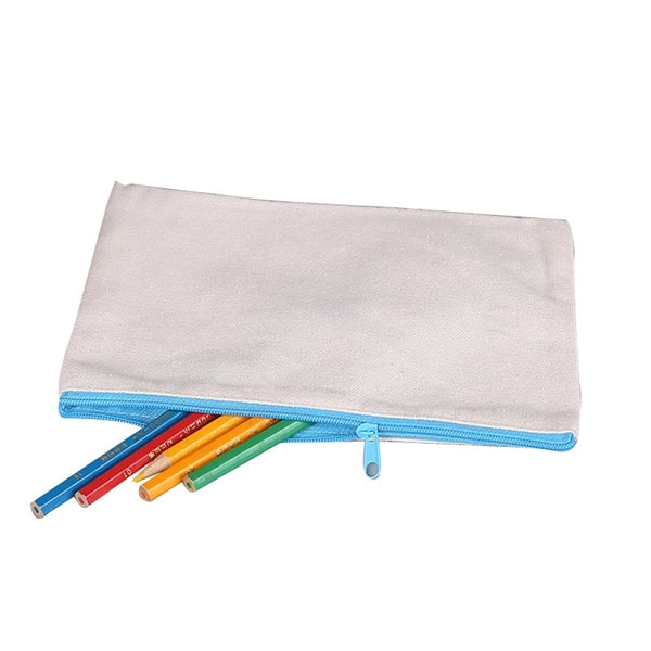 Multipurpose Canvas Color Zippered Pencil Case & Organizer