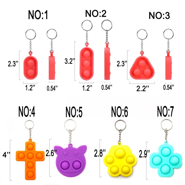 Push Pop Bubble Fidget Keychain