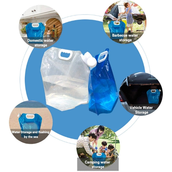 10 L Plastic Collapsible Emergency Water Jug Container Bag