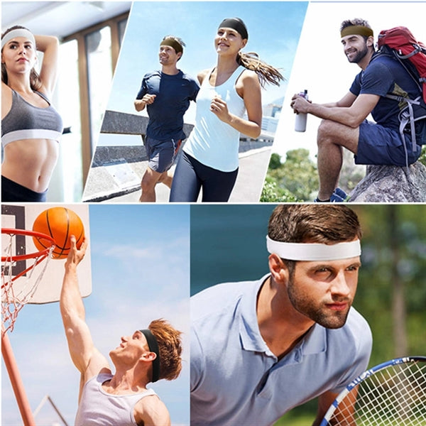 Udaily mens headbands are designed with elastic band closure