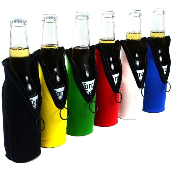 Beer Bottle Sleeve with Zipper 12oz