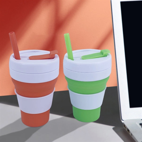 16oz Foldable Silicone Water Cup