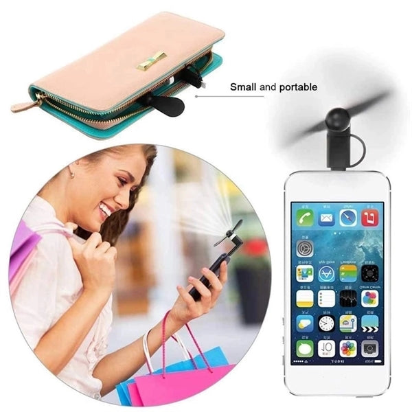 2 IN 1 Portable Phone Mini Fan