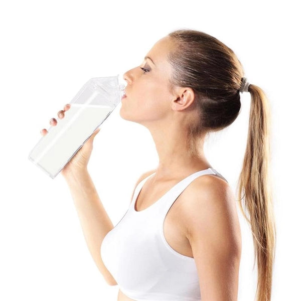 Transparent Milk Carton Water Bottle