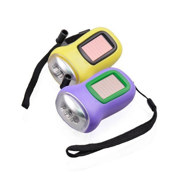 Solar Hand Cranked Flashlight