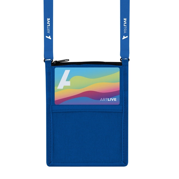Billboard Neck Wallet, Full-Color Front & 1-Color Lanyard