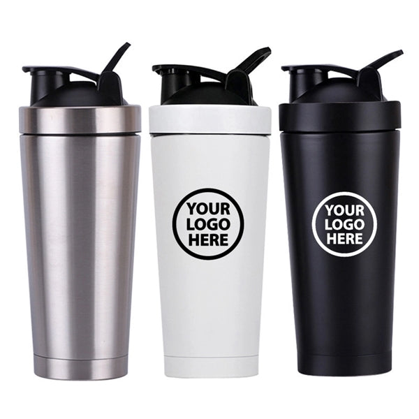 24 oz Shaker Stainless Steel Insulated Water Bottle