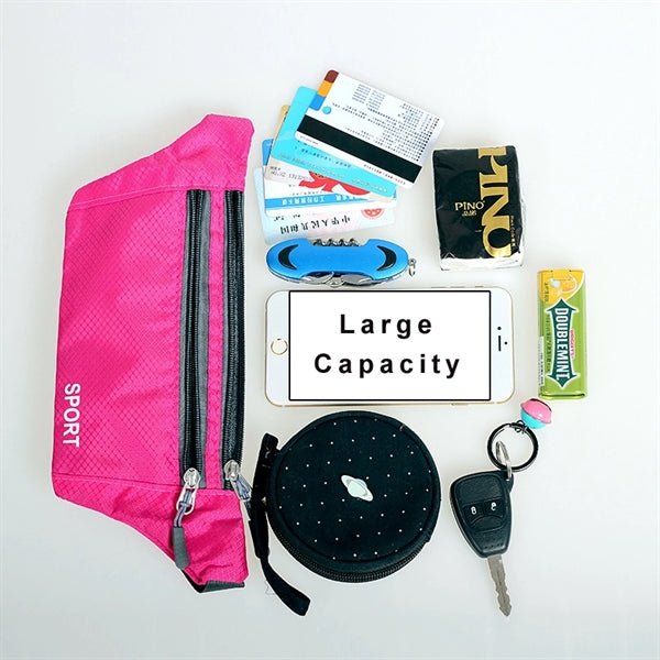 Slim Lightweight Sports 2 Zippered Fanny Pack