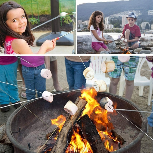 Wooden Handle Extendable Forks