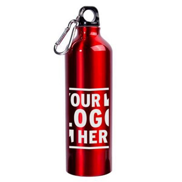 25 Oz. Aluminum Sports Water Bottle w Carabiner