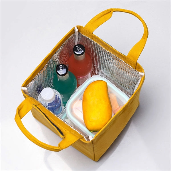 Canvas thermal lunch bag