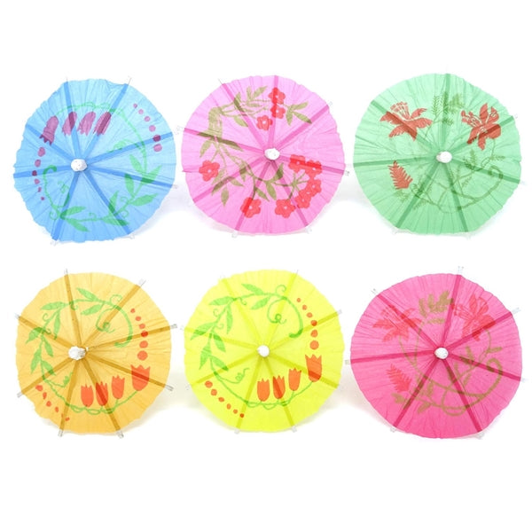 Umbrella Cocktail Picks Cupcake Toppers