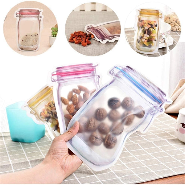10pcs Mason Jar Zipper Bags