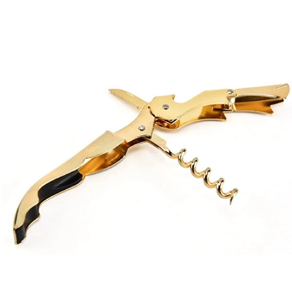 Gold Wine Opener Waiters Corkscrew