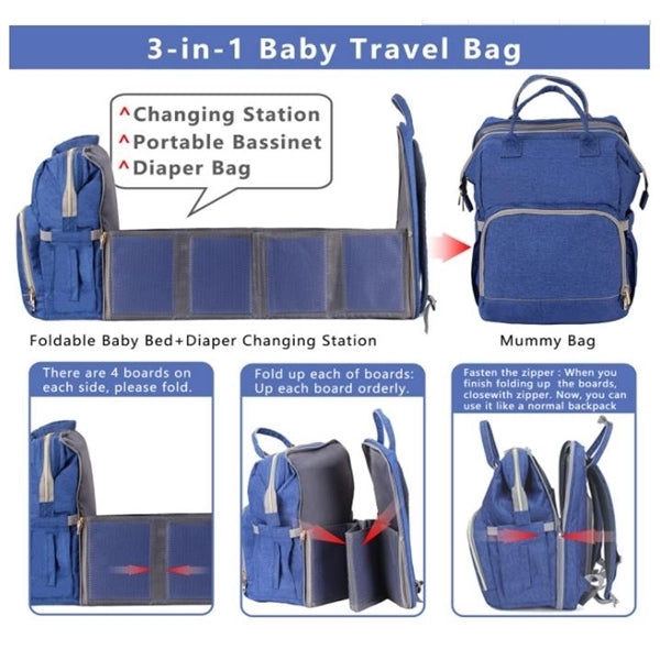 Backpack Diaper Bag with Changing Station