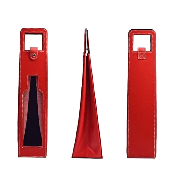 Leather Bottle Gift Bag Wine Tote