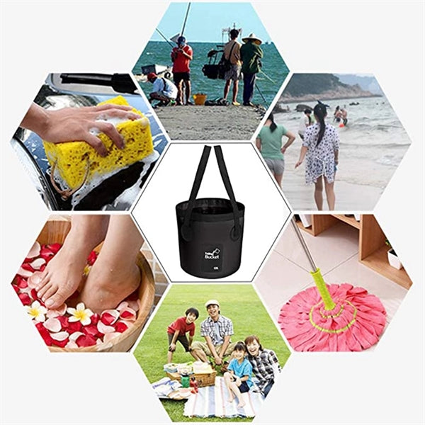 12L Portable Collapsible Wash Basin Folding Water Bucket