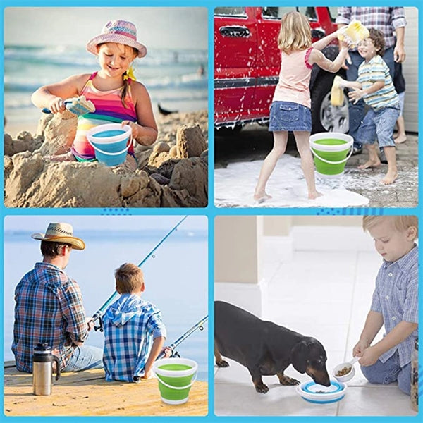 Foldable Round Tub Pot Portable Plastic Water Pail