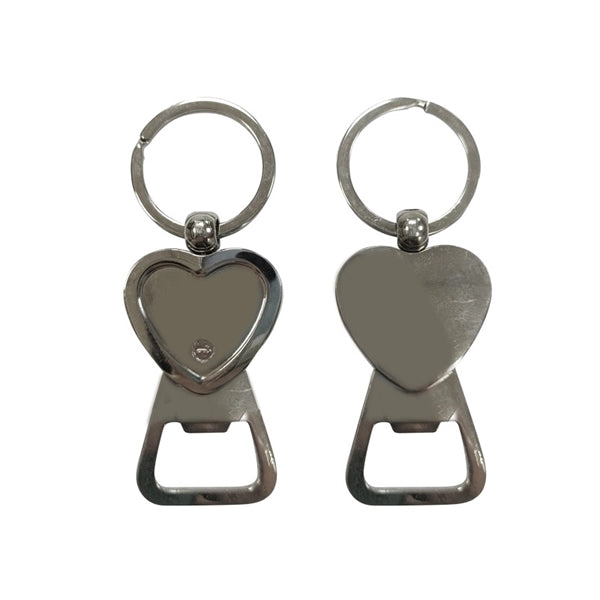 Heart-Shaped Metal Bottle Opener Keyring