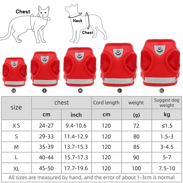 Pet Dog and Cat Harness Leash Set