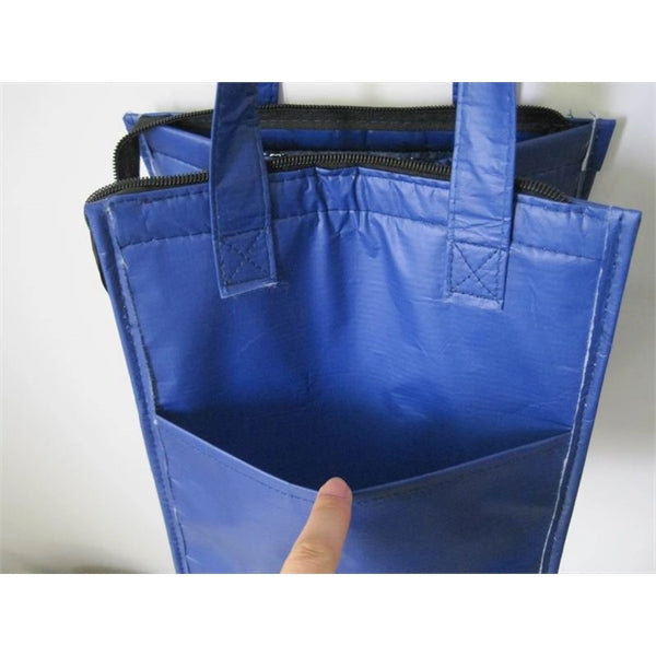 RPET laminated cooler bag with front pocket colorful printed