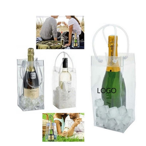 Transparent Collapsible Wine Cooler Icy Bag