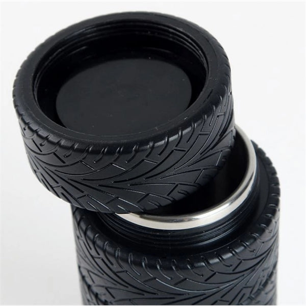 Tyre Tire Coffee Tea Mug Stainless Steel Interior Cup