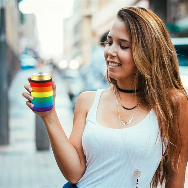 Rainbow Colour Can Sleeves