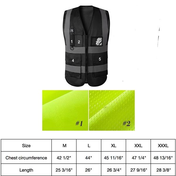 Reflective Safety Vest with Pouch