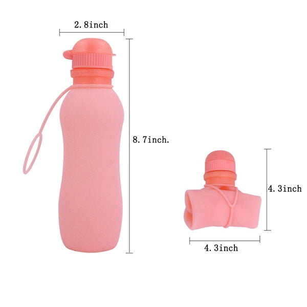 17oz Portable sports silicone roll cup